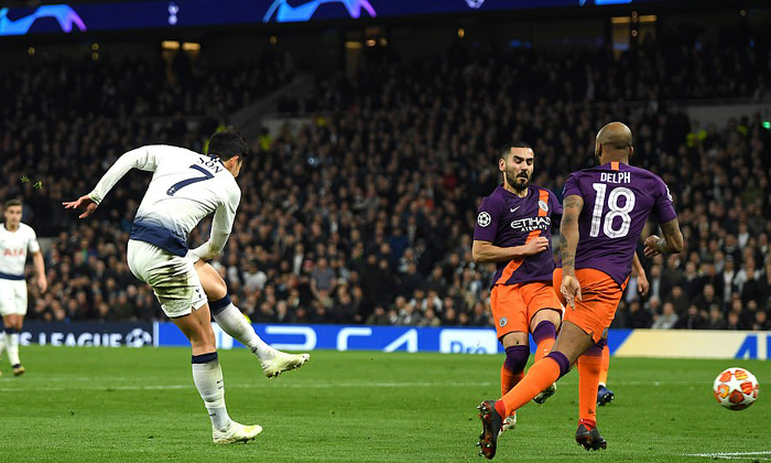 Spurs 1-0 Man City Son scores Lloris saves Aguero penalty